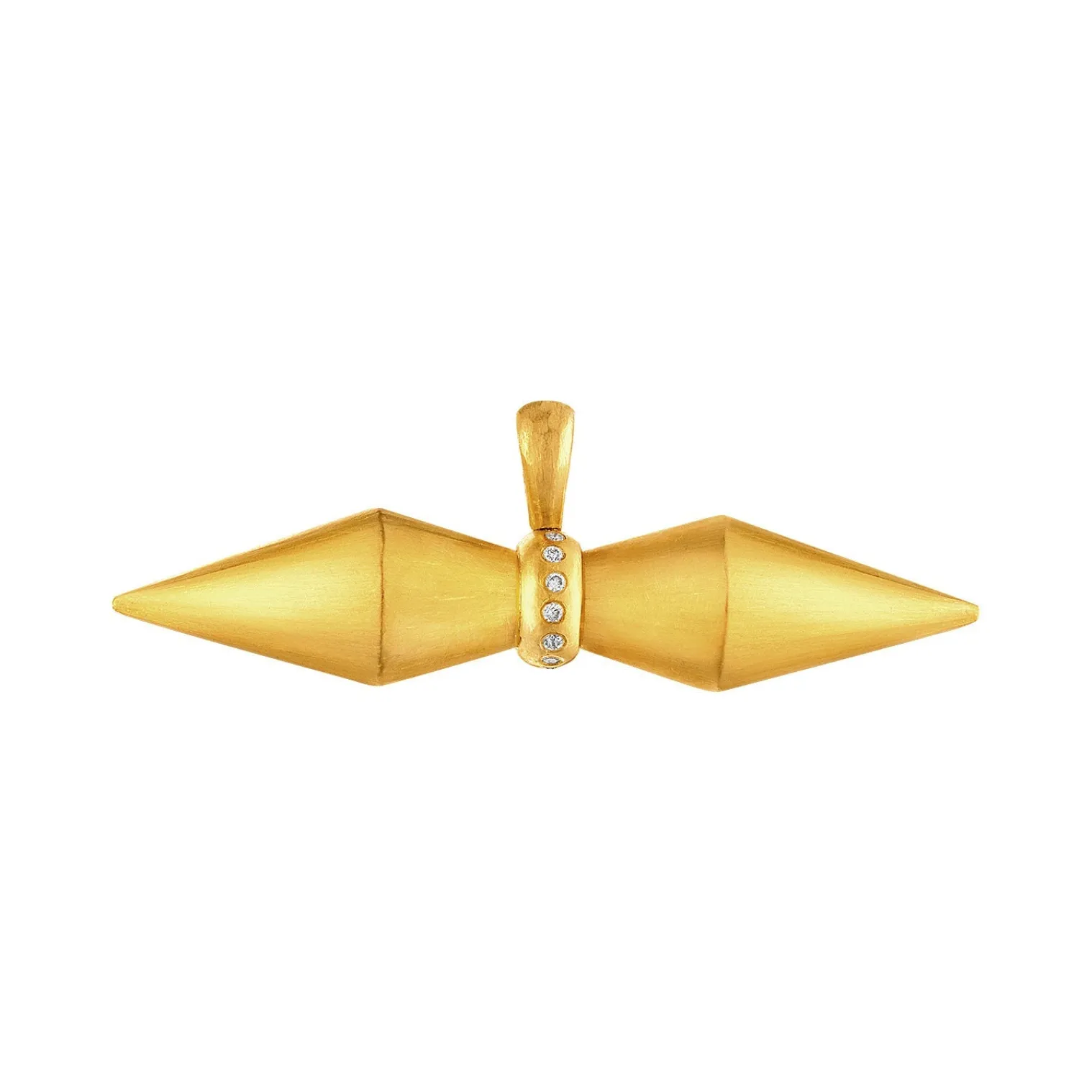Seed Vessel Pendant in Yellow Gold