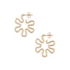 Small Daisy Hoops in Yellow Gold