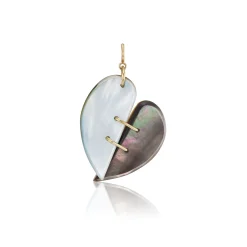 Upcycled Double Heart Charm