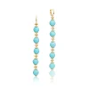 Vintage Turquoise Porto Drop Earring in Yellow Gold