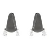 White Diamond and Blackened White Gold ME Earrings