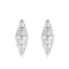 White Diamond Baguette Spectrum Revisited Large Stud in White Gold