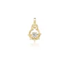 White Diamond Louise Charm in Yellow Gold
