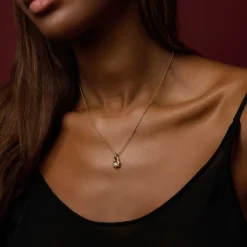 White Diamond Louise Charm in Yellow Gold