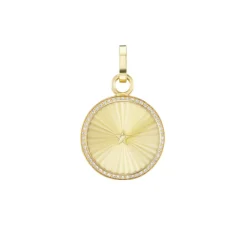 White Diamond Pavé Carpe Diem Charm in Yellow Gold