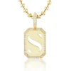 White Diamond Versa Tile Charm in Yellow Gold
