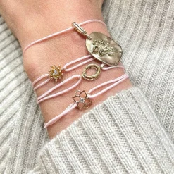 Wild Rose Medal Charm in Yellow Gold