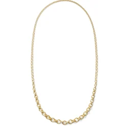 Yellow Gold and Diamond Link Necklace 01